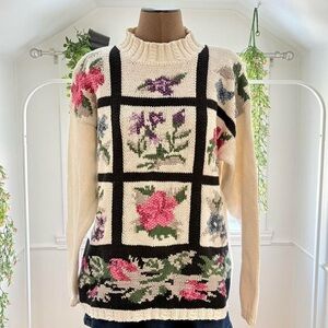 Floral Patterned Women's Sweater
